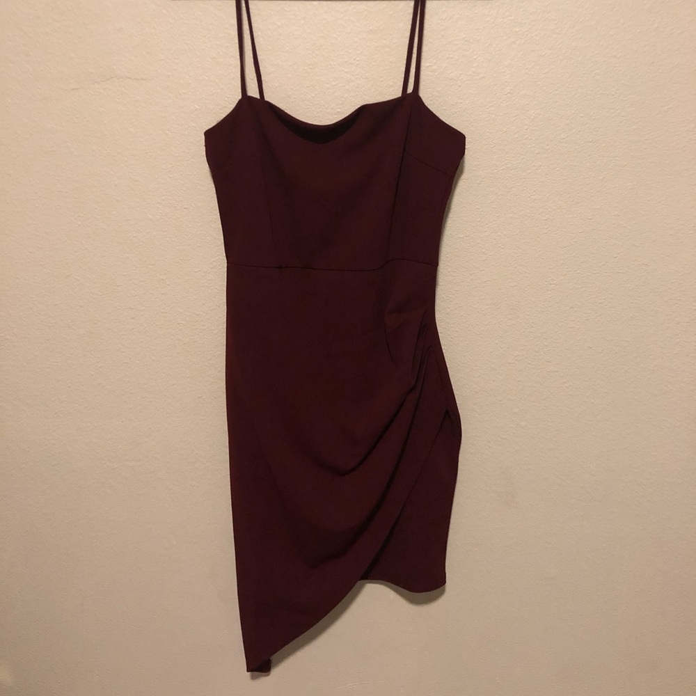 Burgundy bodycon dress
